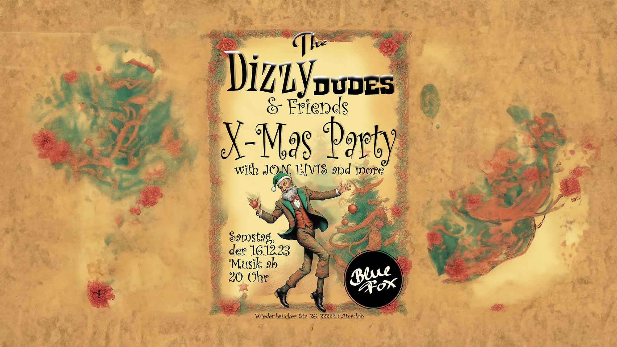 Blue Fox Gütersloh: Dizzy Dudes Weihnachtsfeier am 16. Dezember 2023